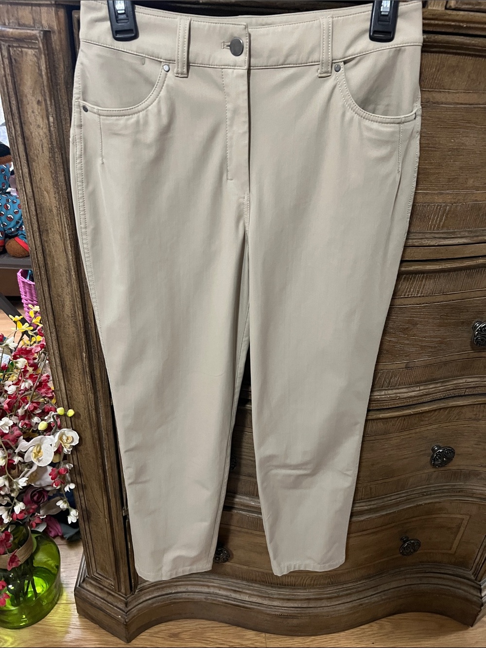 lululemon athletica Beige Straight-Leg Pants